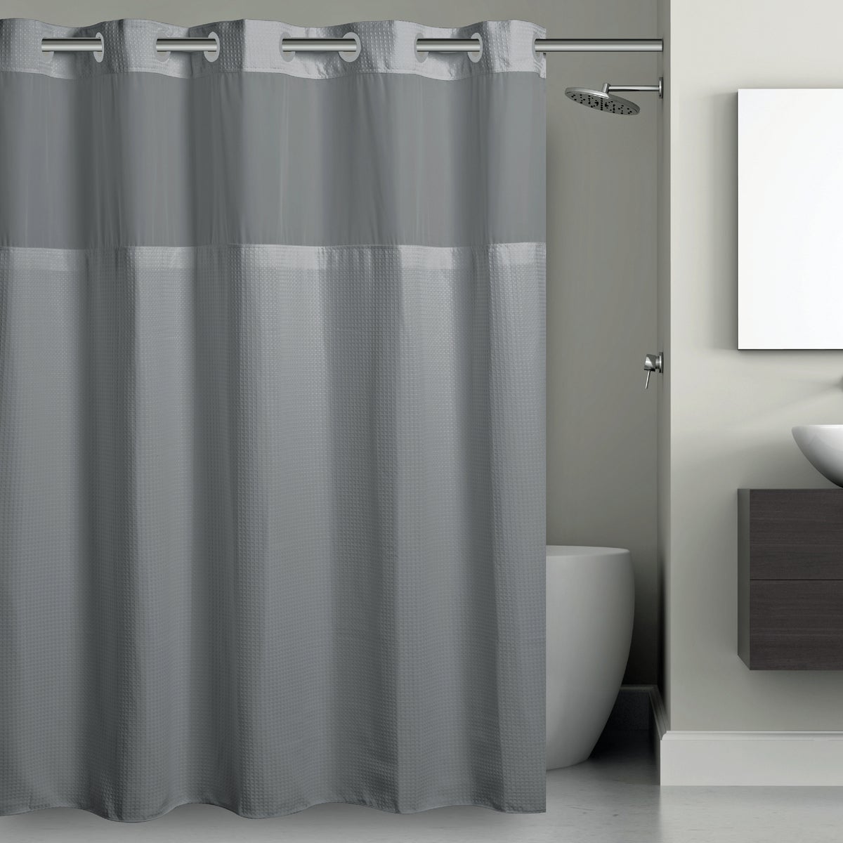 hookless peva shower curtain